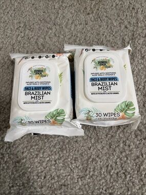 Power Stick Brazilian Mist Face & Body Wipes - 30 Count (Set of 2)